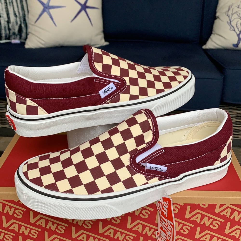 VANS CLASSIC SLIP ON CHECKERBOARD PRTRY/TRWHT WMNS - Picture 11 of 16